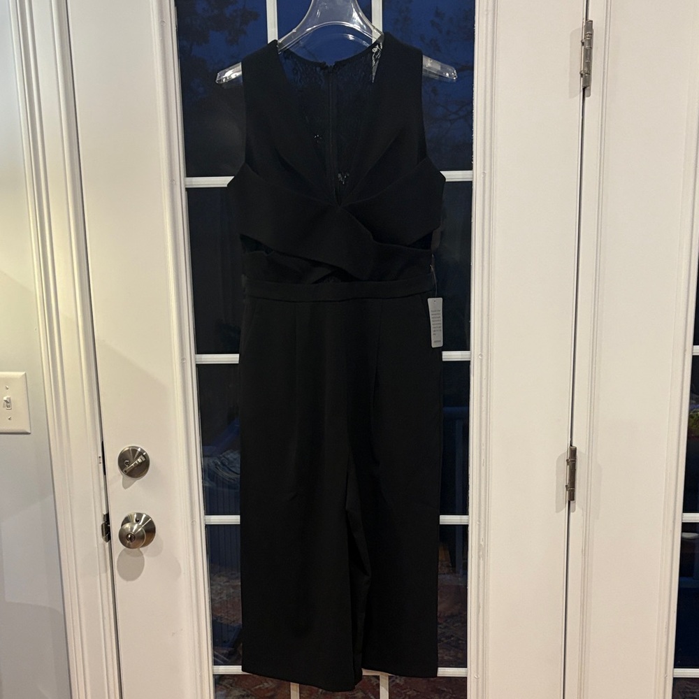 Adelyn Rae Black Lace Detail Garment